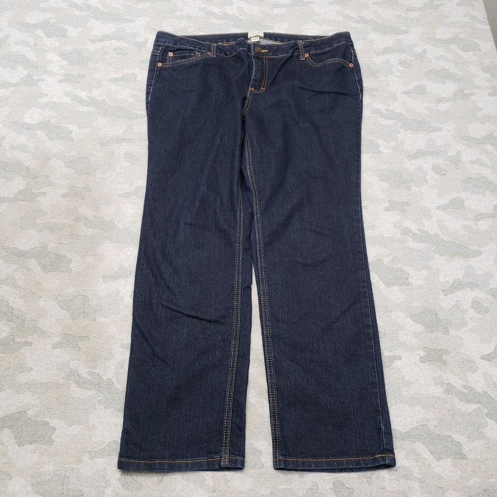 G.H. Bass Jeans Womens 16P Blue Stretch Pockets Denim Dark Wash